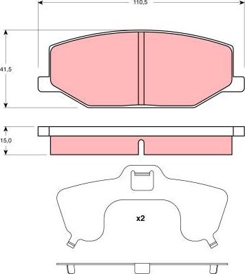 TRW GDB3210 - Тормозные колодки, дисковые, комплект avtokuzovplus.com.ua