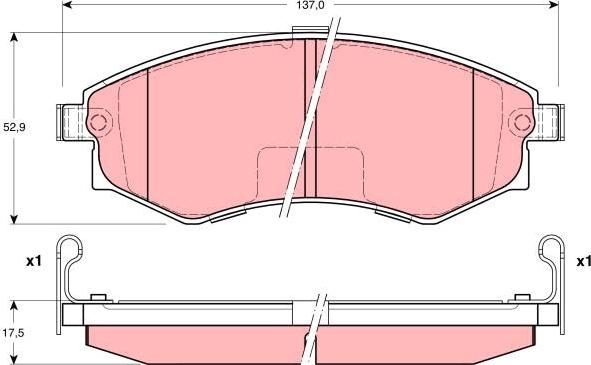 TRW GDB3211 - Гальмівні колодки, дискові гальма autocars.com.ua