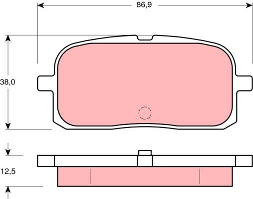 TRW GDB3225 - Гальмівні колодки, дискові гальма autocars.com.ua