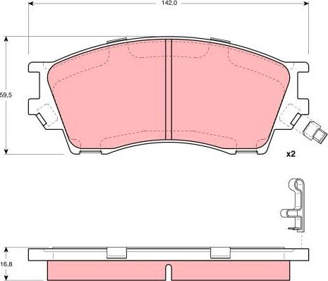 TRW GDB3230 - Тормозные колодки, дисковые, комплект avtokuzovplus.com.ua