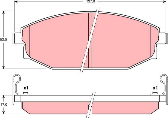 TRW GDB3232 - Тормозные колодки, дисковые, комплект avtokuzovplus.com.ua