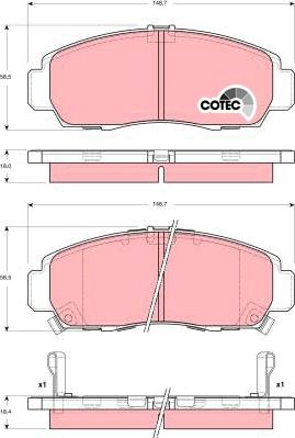 TRW GDB3240AT - Гальмівні колодки, дискові гальма autocars.com.ua