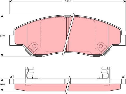 TRW GDB3241AT - Тормозные колодки, дисковые, комплект avtokuzovplus.com.ua