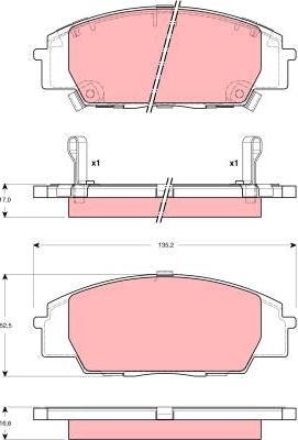 TRW GDB3250AT - Тормозные колодки, дисковые, комплект autodnr.net