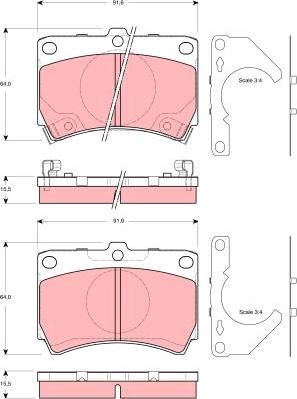 TRW GDB3252 - Тормозные колодки, дисковые, комплект avtokuzovplus.com.ua