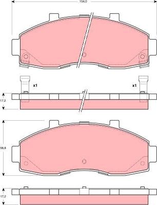 TRW GDB3263 - Тормозные колодки, дисковые, комплект avtokuzovplus.com.ua