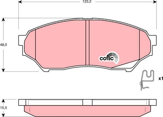 TRW GDB3270AT - Тормозные колодки, дисковые, комплект avtokuzovplus.com.ua