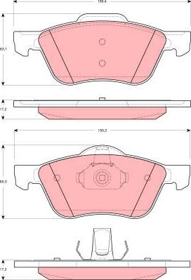 TRW GDB3272 - Тормозные колодки, дисковые, комплект avtokuzovplus.com.ua