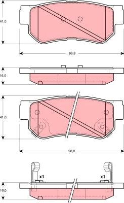 TRW GDB3282 - Гальмівні колодки, дискові гальма autocars.com.ua