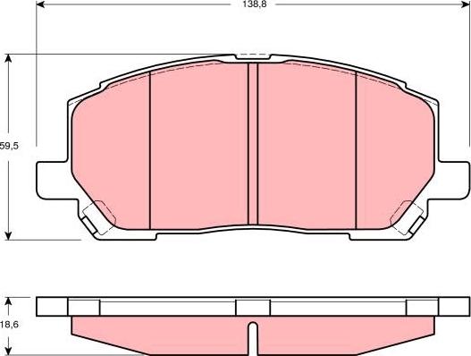 TRW GDB3286AT - Тормозные колодки, дисковые, комплект autodnr.net