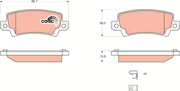 TRW GDB3289AT - Тормозные колодки, дисковые, комплект avtokuzovplus.com.ua