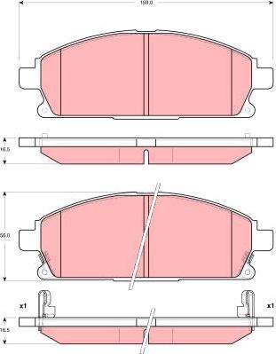 TRW GDB3295 - Тормозные колодки, дисковые, комплект avtokuzovplus.com.ua