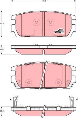 TRW GDB3296AT - Гальмівні колодки, дискові гальма autocars.com.ua