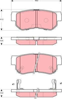 TRW GDB3298AT - Гальмівні колодки, дискові гальма autocars.com.ua