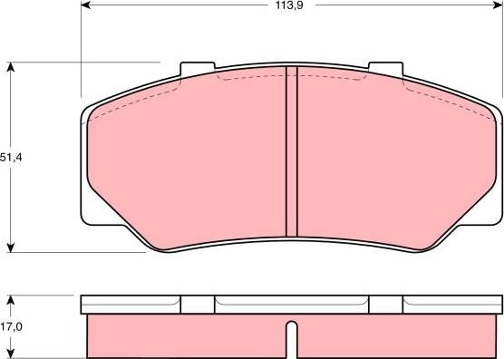 TRW GDB329 - Тормозные колодки, дисковые, комплект autodnr.net