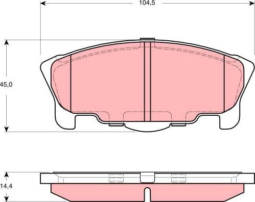 TRW GDB3320AT - Тормозные колодки, дисковые, комплект avtokuzovplus.com.ua