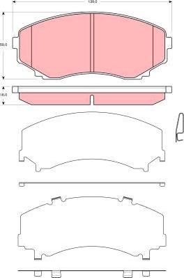 TRW GDB3326 - Тормозные колодки, дисковые, комплект avtokuzovplus.com.ua