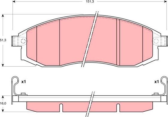 TRW GDB3327 - Гальмівні колодки, дискові гальма autocars.com.ua