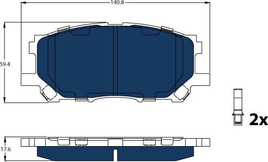 TRW GDB3338BTE - Гальмівні колодки, дискові гальма autocars.com.ua