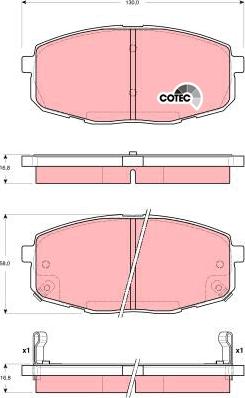 TRW GDB3342AT - Гальмівні колодки, дискові гальма autocars.com.ua