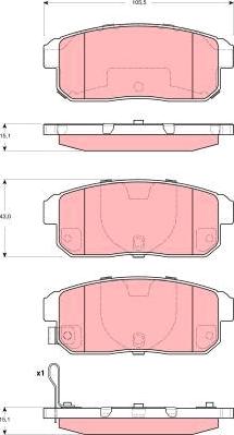 TRW GDB3357DT - Тормозные колодки, дисковые, комплект autodnr.net