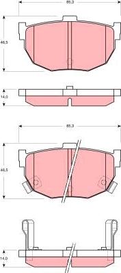 TRW GDB3368 - Тормозные колодки, дисковые, комплект avtokuzovplus.com.ua