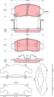 TRW GDB3376 - Тормозные колодки, дисковые, комплект avtokuzovplus.com.ua