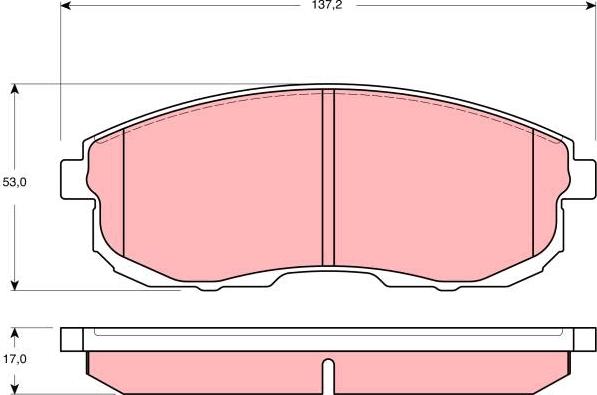 TRW GDB3390 - Тормозные колодки, дисковые, комплект avtokuzovplus.com.ua