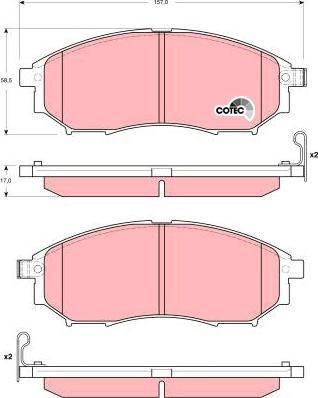 TRW GDB3392AT - Тормозные колодки, дисковые, комплект autodnr.net