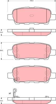 TRW GDB3393 - Гальмівні колодки, дискові гальма autocars.com.ua