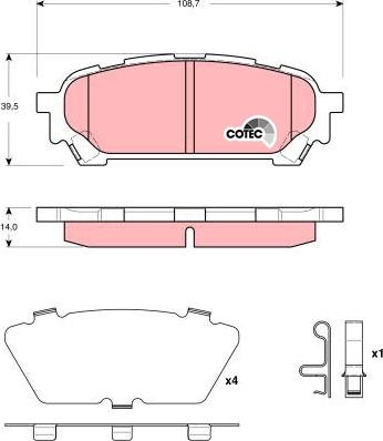 TRW GDB3395DT - Тормозные колодки, дисковые, комплект autodnr.net