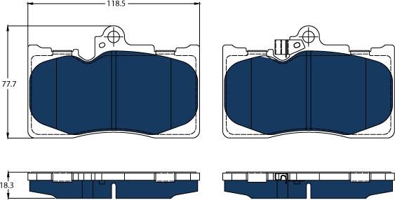 TRW GDB3398BTE - Гальмівні колодки, дискові гальма autocars.com.ua