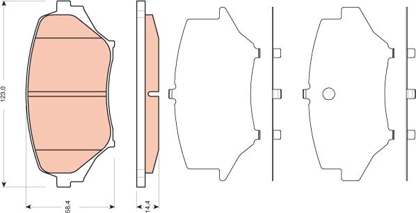 TRW GDB3401 - Тормозные колодки, дисковые, комплект autodnr.net