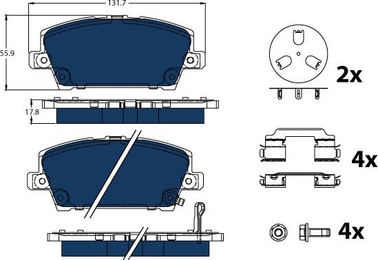 TRW GDB3407BTE - Гальмівні колодки, дискові гальма autocars.com.ua