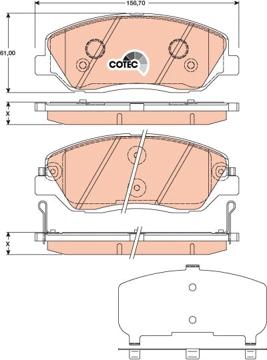 TRW GDB3418 - Гальмівні колодки, дискові гальма autocars.com.ua