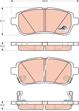 TRW GDB3437AT - Гальмівні колодки, дискові гальма autocars.com.ua