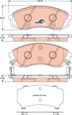 TRW GDB3448 - Тормозные колодки, дисковые, комплект avtokuzovplus.com.ua