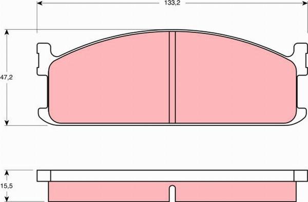 TRW GDB345 - Гальмівні колодки, дискові гальма autocars.com.ua