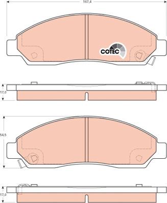 TRW GDB3466UT - Гальмівні колодки, дискові гальма autocars.com.ua