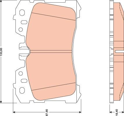 TRW GDB3473 - Гальмівні колодки, дискові гальма autocars.com.ua