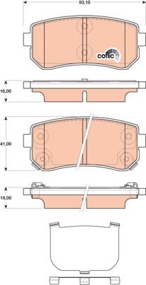 TRW GDB3474AT - Гальмівні колодки, дискові гальма autocars.com.ua