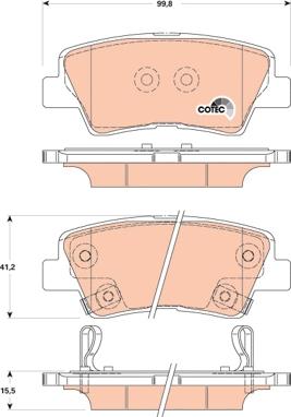 TRW GDB3494DT - Гальмівні колодки, дискові гальма autocars.com.ua