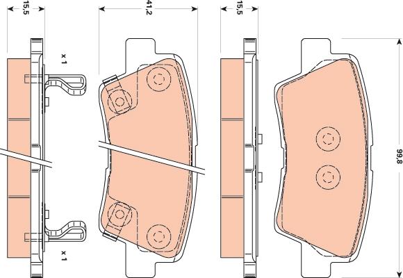 TRW GDB3495 - Гальмівні колодки, дискові гальма autocars.com.ua