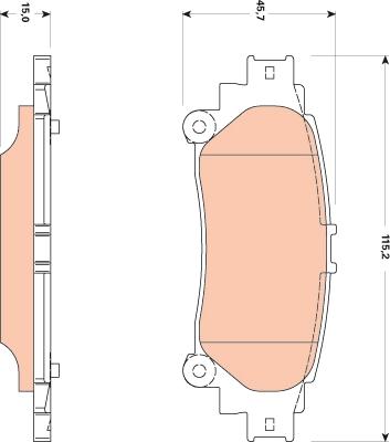 TRW GDB3497 - Гальмівні колодки, дискові гальма autocars.com.ua