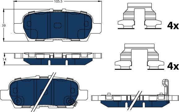 TRW GDB3508BTE - Тормозные колодки, дисковые, комплект avtokuzovplus.com.ua