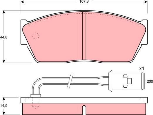 TRW GDB350 - Тормозные колодки, дисковые, комплект avtokuzovplus.com.ua