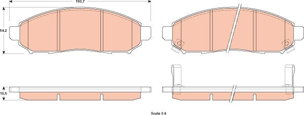 TRW GDB3520 - Тормозные колодки, дисковые, комплект avtokuzovplus.com.ua