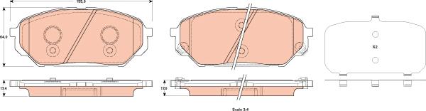 TRW GDB3527 - Гальмівні колодки, дискові гальма autocars.com.ua