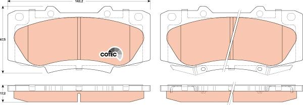 TRW GDB3528 - Тормозные колодки, дисковые, комплект avtokuzovplus.com.ua