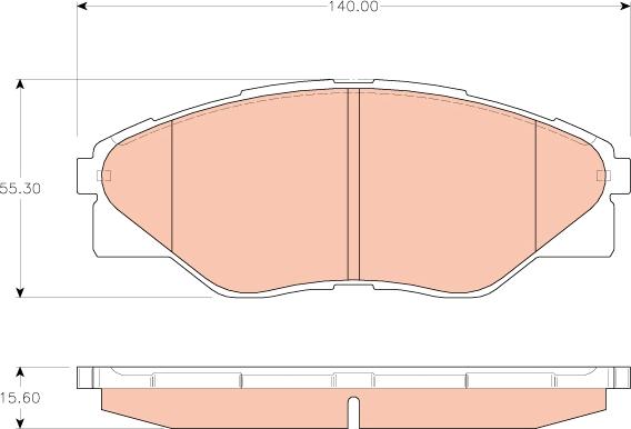 TRW GDB3532 - Гальмівні колодки, дискові гальма autocars.com.ua